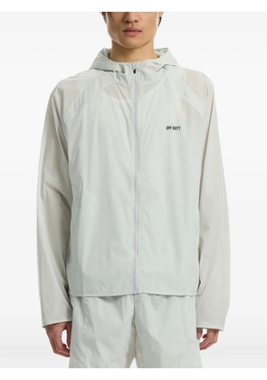 Off Duty logo-print hooded jacket - Grey