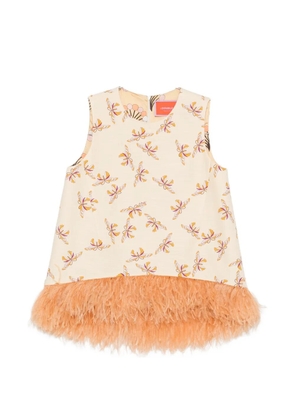 La DoubleJ butterfly-print top - Neutrals