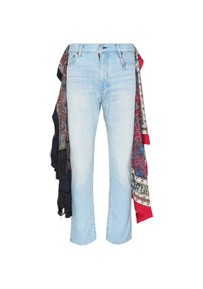 Junya Watanabe MAN x Levi's scarf-detail jeans - Blue
