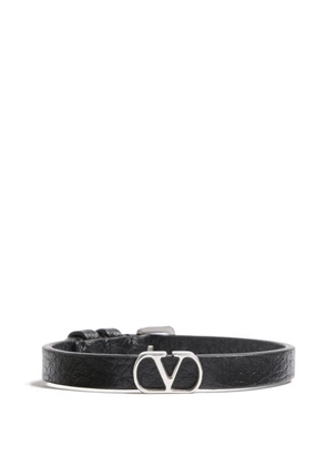 Valentino Garavani Vlogo Signature grainy calfskin bracelet - Black
