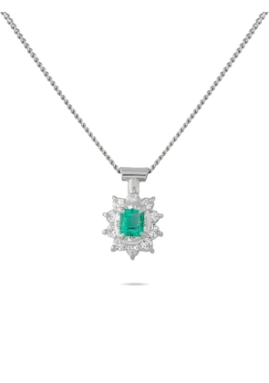 LB Exclusive emerald and diamond necklace - Silver