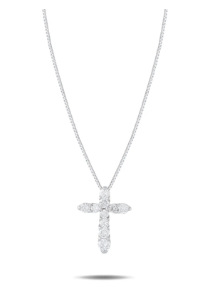 LB Exclusive diamond cross-pendant necklace - Silver
