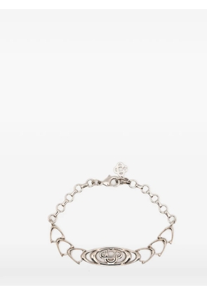 Casablanca logo-plaque link bracelet - Silver