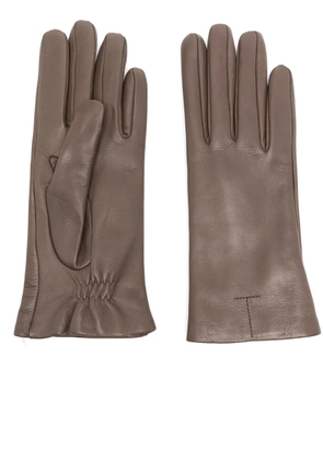 TOTEME leather gloves - Brown