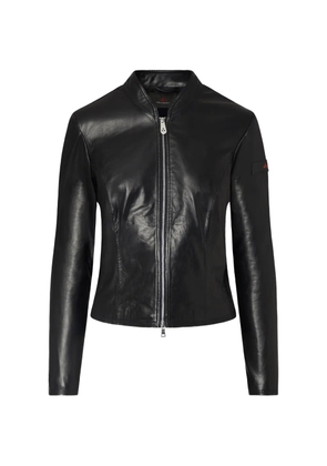 Peuterey Lover 07 zip-up leather jacket - Black
