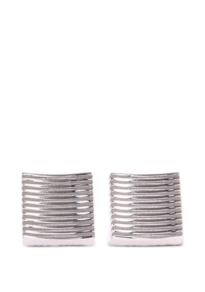 Tateossian ribbed cufflinks - Metallic