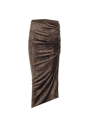 Rick Owens Lilies Svita ruched skirt - Brown
