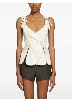 Vivienne Westwood Roxy wrap-design peplum top - Neutrals