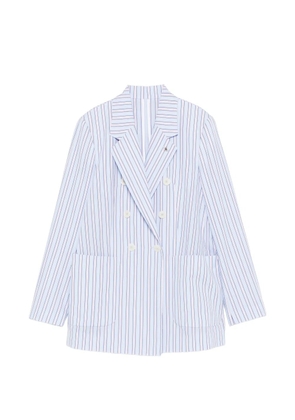 Manuel Ritz striped double-breasted jacket - Blue