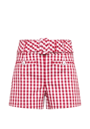 Cinq A Sept Allie gingham mini shorts - Red