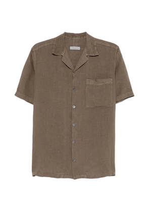 Canali short-sleeve pocket-detail shirt - Brown