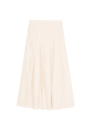Paul Smith pleated A-line midi skirt - Neutrals
