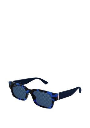 Gucci Eyewear GG Monogram rectangle-frame sunglasses - Blue