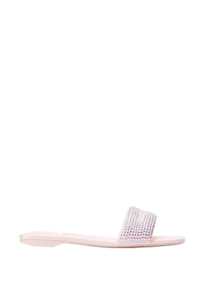 Alexander Wang VY crystal-embellished slides - Pink