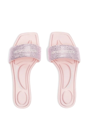 Alexander Wang VY crystal-embellished slides - Pink