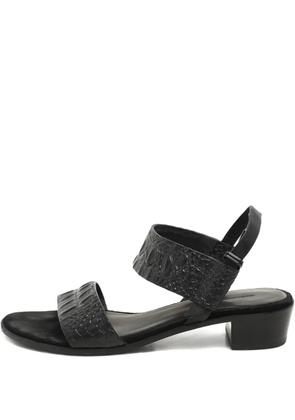 Pre-Owned Alexander Wang embossed leather slingback sandals - Black