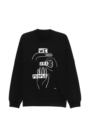 sacai graphic-print long-sleeve T-shirt - Black