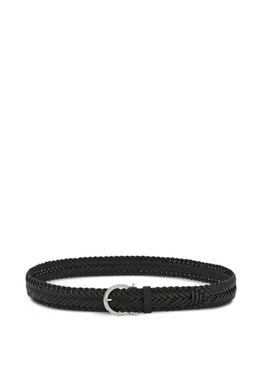 Ferragamo Gancini braided buckle belt - Black