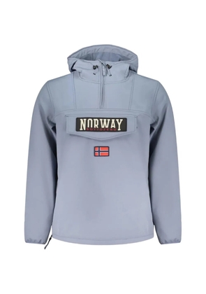 Norwegian Rain logo-patch hooded jacket - Blue
