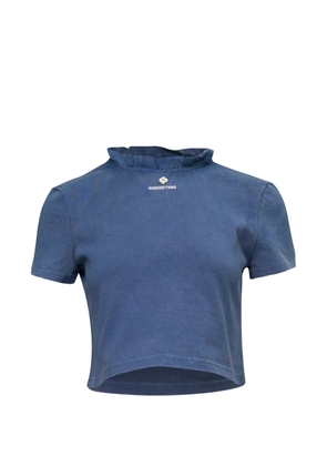 SHUSHU/TONG ruffled-collar T-shirt - Blue