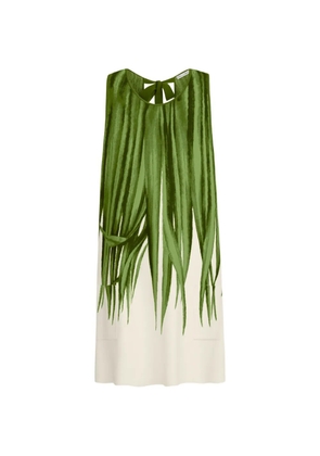 Oscar de la Renta palm leaves jacquard shift dress - Green