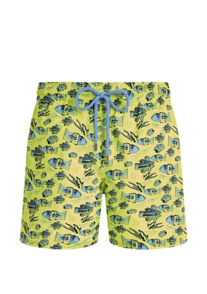 Vilebrequin fish-pattern swim shorts - Yellow