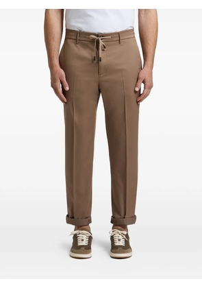 Peserico drawstring elasticated-waistband trousers - Brown
