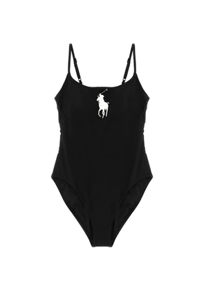 Polo Ralph Lauren Kennedy Pony-embroidery swimsuit - Black