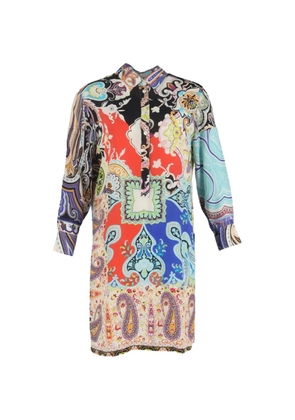 Etro Vintage printed silk dress - Red
