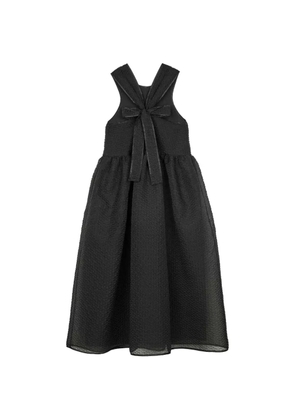 Cecilie Bahnsen Dora bow-detail cloqué dress - Black
