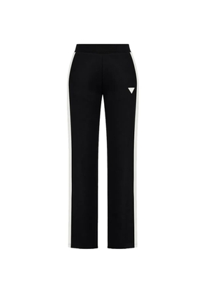 GUESS USA logo-detail striped track pants - Black