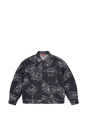 Supreme License Plate denim jacket - Blue