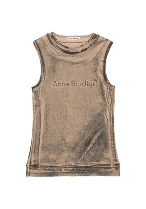 Acne Studios logo-print sleeveless top - Neutrals