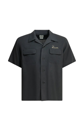 visvim logo-print short-sleeve shirt - Black