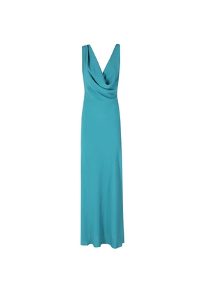 THE ANDAMANE draped tie-fastening dress - Blue