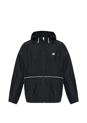 New Balance logo-print hooded jacket - Black