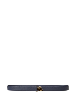 Lauren Ralph Lauren logo-plaque pebbled belt - Blue