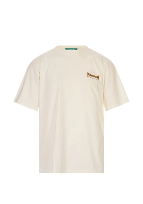 BARROW skull-print jersey T-shirt - Neutrals