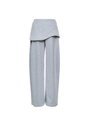 YCH asymmetrical skirt-overlay trousers - Grey