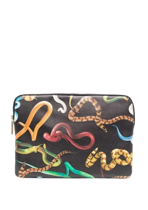 Seletti snake-print laptop case - Black