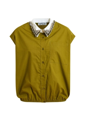 Essentiel Antwerp embellished-collar shirt - Green