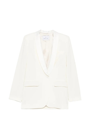 Manuel Ritz satin-trim shawl-lapel jacket - White