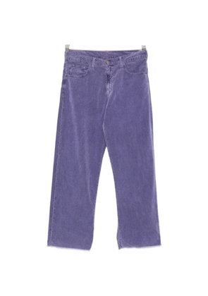 Massimo Alba corduroy raw-cut jeans - Purple