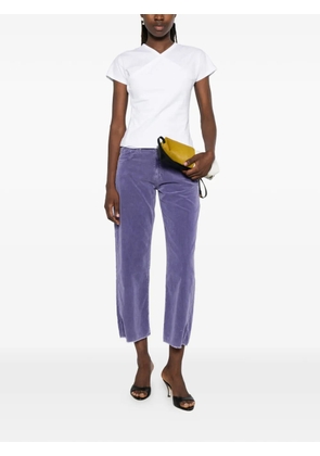 Massimo Alba corduroy raw-cut jeans - Purple