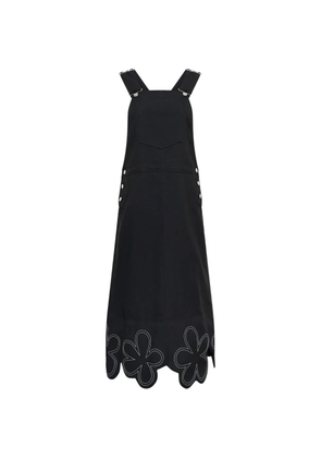Comme Des Garçons Girl flower-patchwork pinafore dress - Black