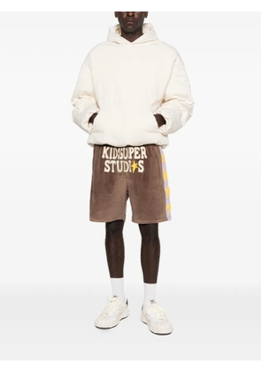 KidSuper logo-embroidered star-patch shorts - Brown