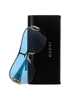 Gucci frameless mask sunglasses - Blue