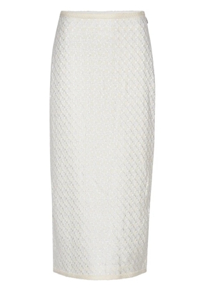 ROTATE BIRGER CHRISTENSEN bouclé pencil skirt - Neutrals