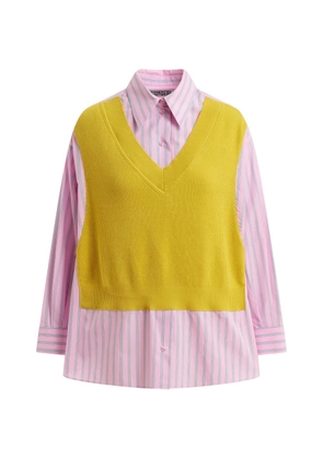Essentiel Antwerp Jit striped layered-effect shirt - Pink
