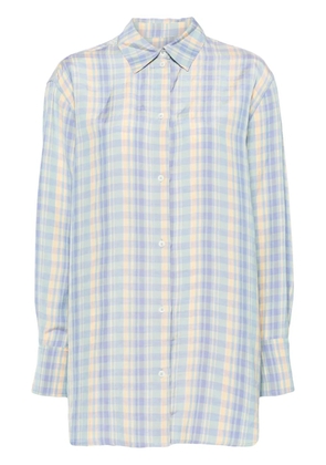 TOTEME plaid-check linen shirt - Purple